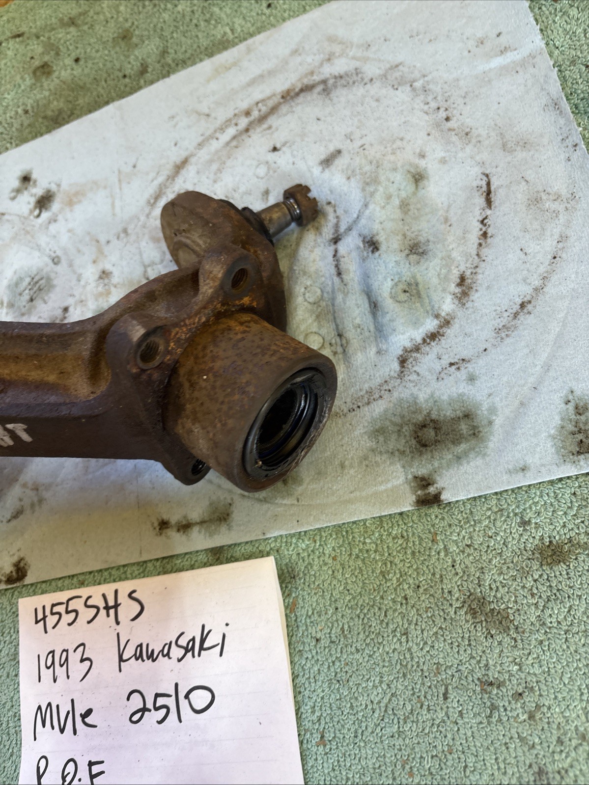 1993 Kawasaki Mule 2510 Wright Front Steering Knuckle Spindle 455