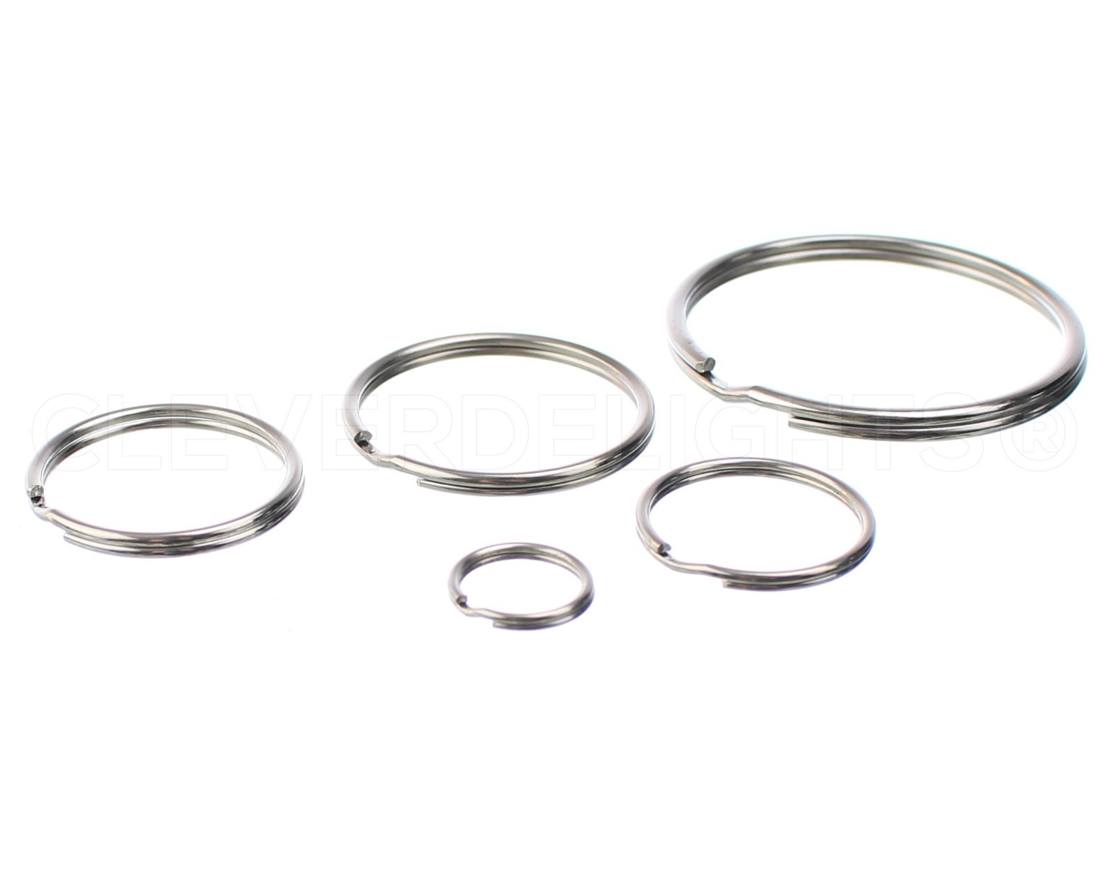 Split Key Rings - 9/16" 1" 1 3/16" 1 3/8" 2" Inch - Key Chain Ring 50 100 1000