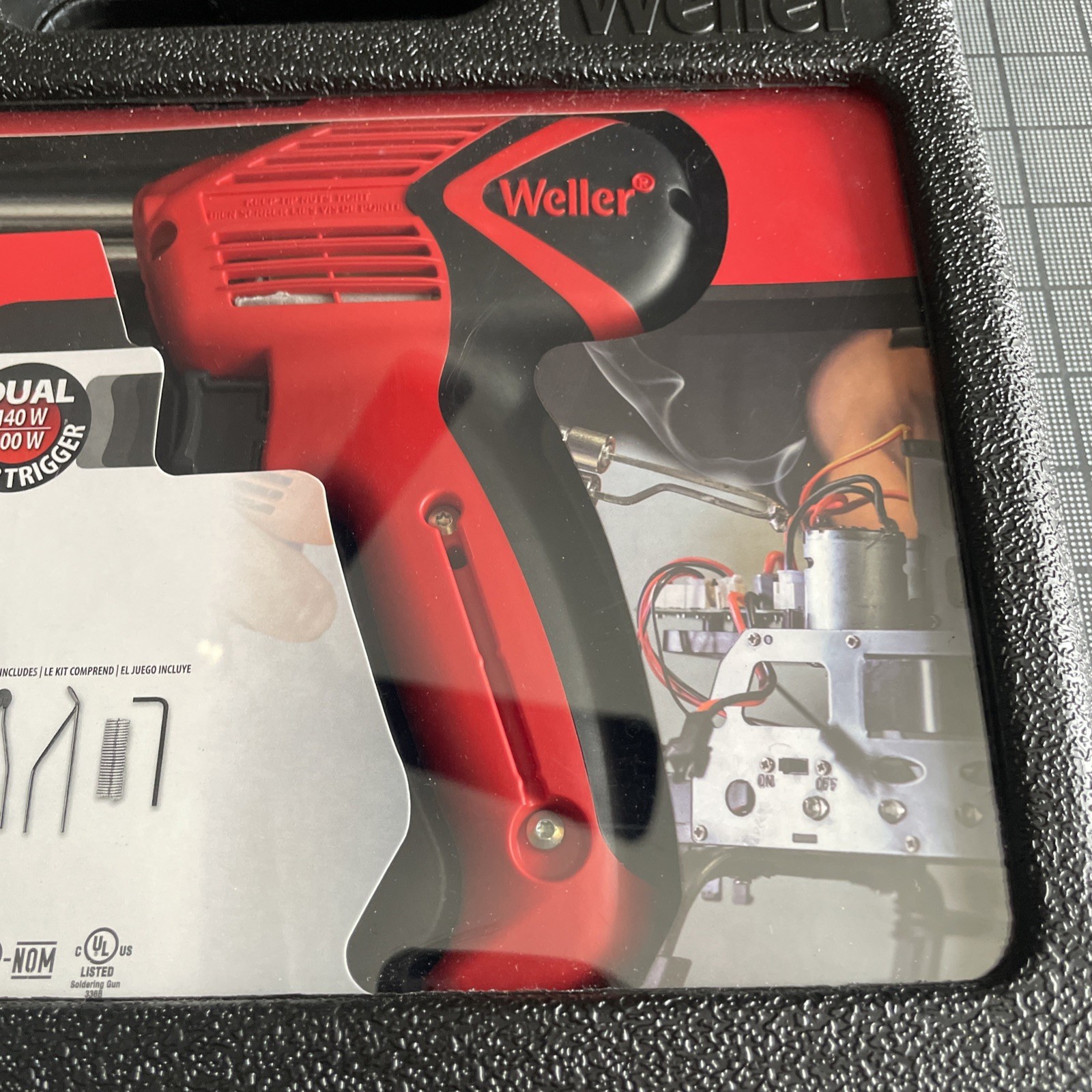 Weller® 9400PKS Universal Soldering Gun Kit LED lighting 120V Dual Heat 140/100W