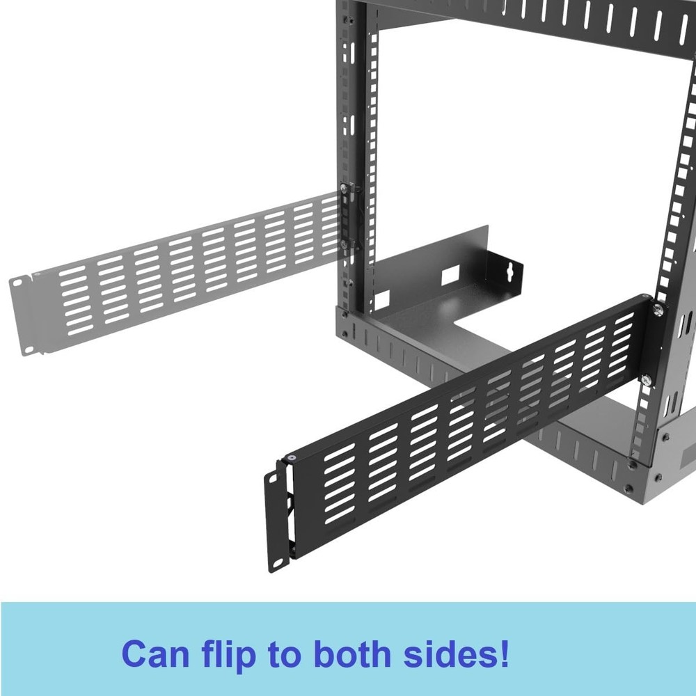 2U Hinged Blank Rack Mount Panel Spacer with Venting for 19 inches Network Ca...