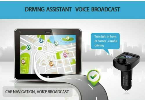 Bluetooth Car FM Transmitter MP3 Player Wireless AUX Radio Fast 2 USB Charger