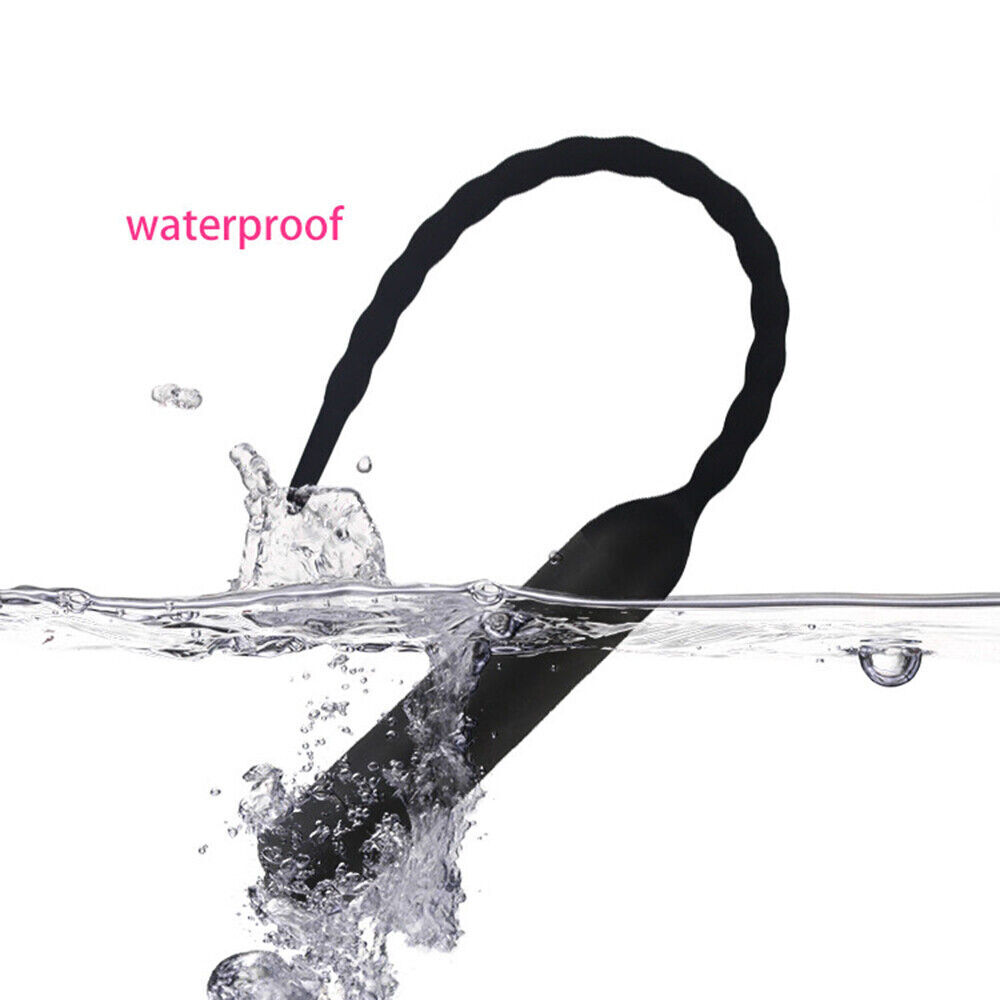 Male Vibrating Penis Plug Electrical Urethral Sounds Silicone Prostate Massage