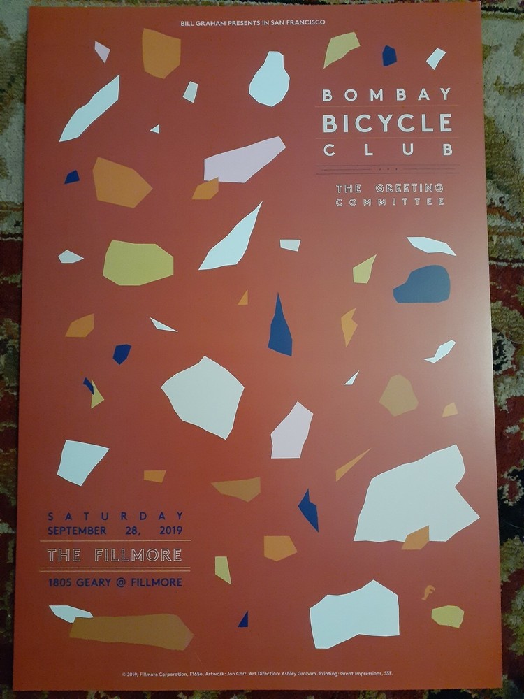MINT BOMBAY BICYLE CLUB Fillmore Poster 2019 a