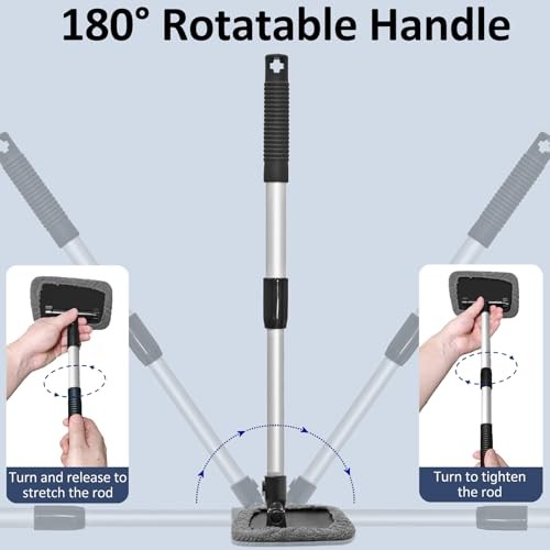 20 Pieces Windshield Cleaner Tool, Inside Car Windshield Cleaning Tool gray