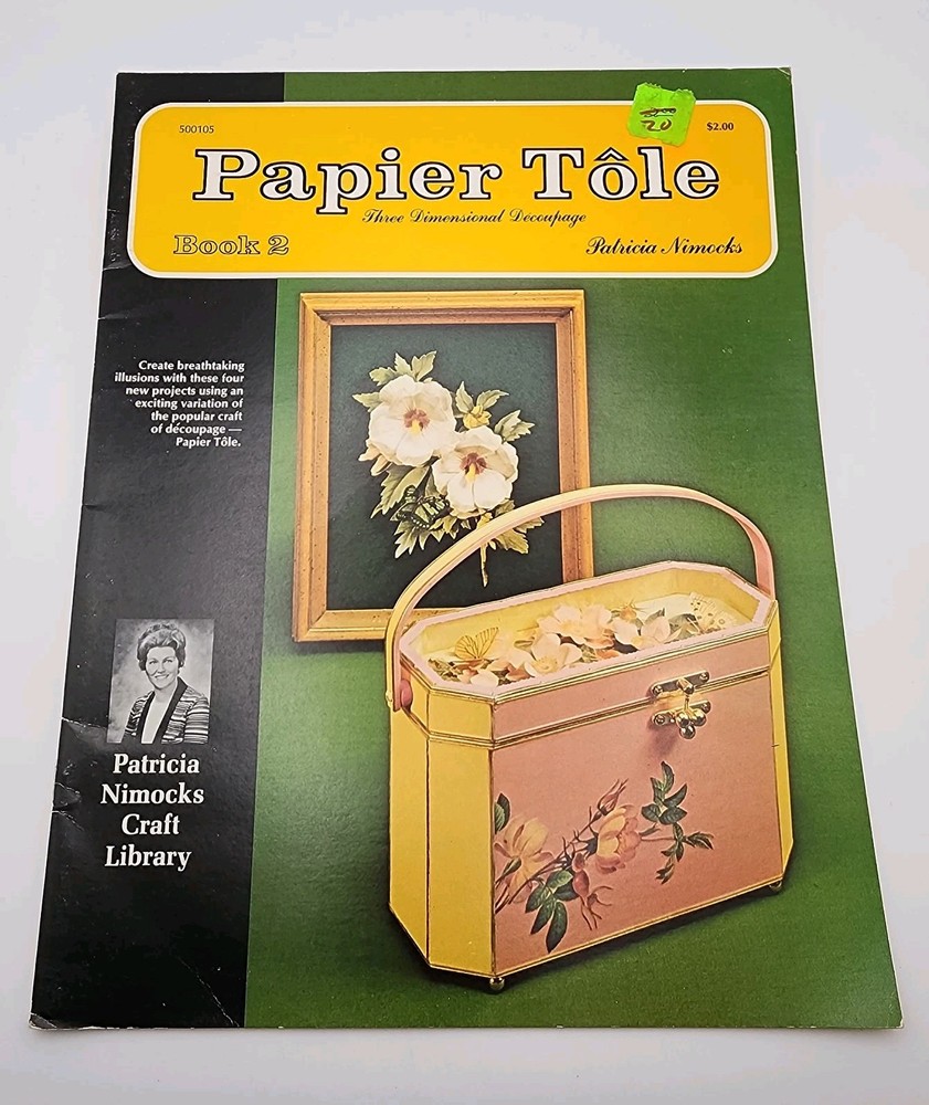 Paper Tole Three Dimensional Decoupage Craft Pattern Project Instruction 1973