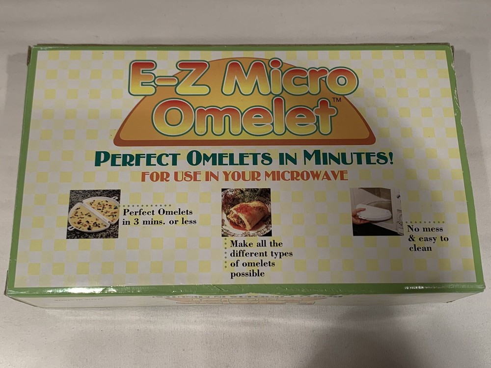 E-Z Micro Microwave Omelet Maker ~ Egg Separator Included! Perfect Omelets! New!