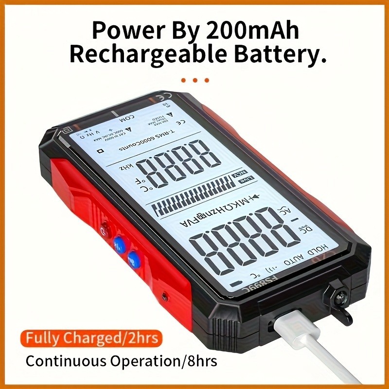 Rechargeable Digital Multimeter FS899C - Electrical & NCV Testing