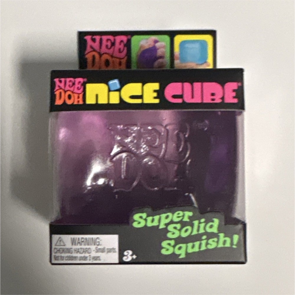 Schylling Nee Doh Nice Cube Super Solid Squish Purple 25352HY
