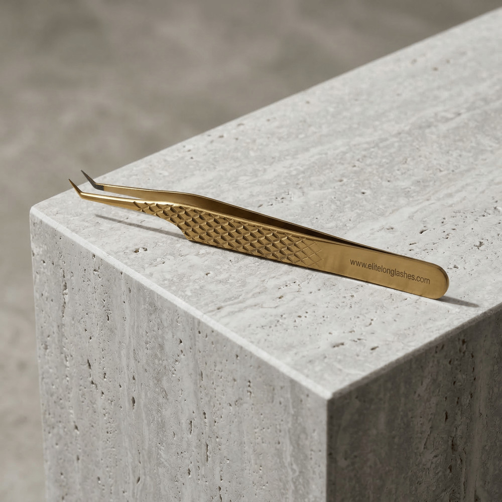 Gold Precision Picker Isolation Tweezer - S Shape