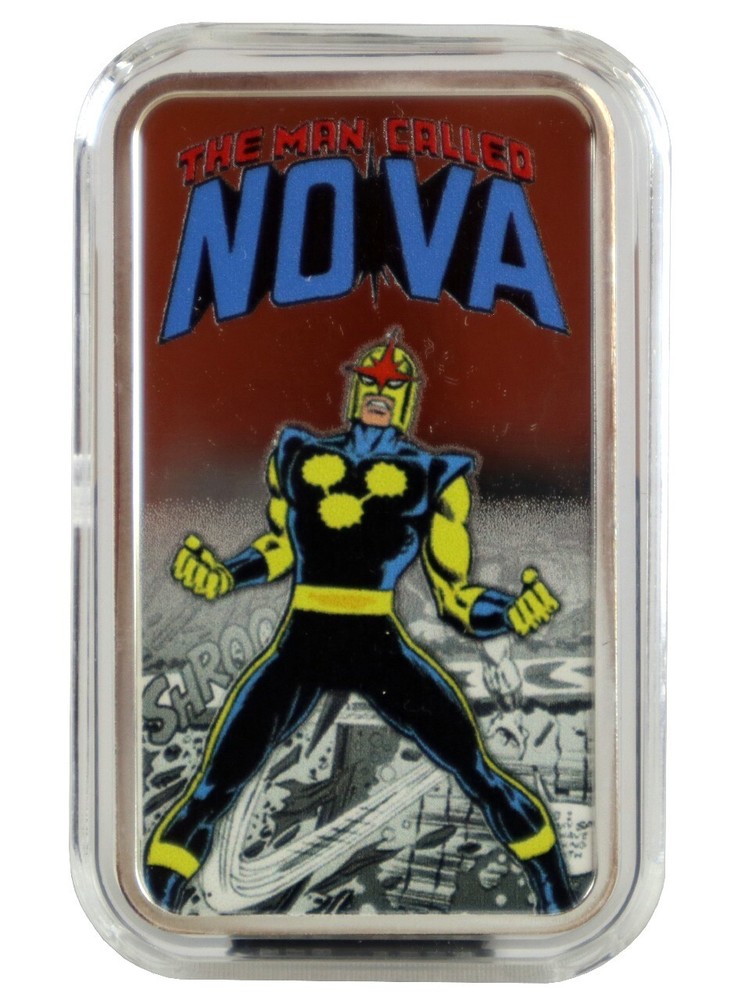 Marvel Comics Nova Silver Age Ingot Bradford Exchange
