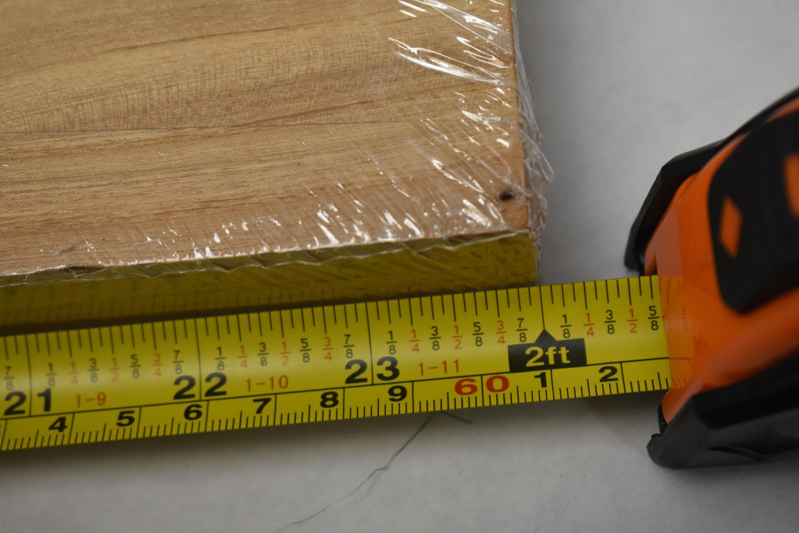 Floating Wood Shelf Hidden Hardware 24" x 8" Deep Floating Shelf Light Brown