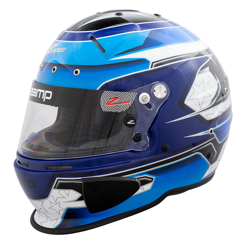 ZAMP - RZ-70E Switch Helmet - SA2020 & FIA8859 Rated - Blue Orange Green Graphic
