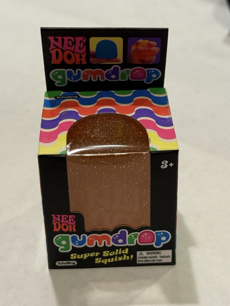 Nee Doh Gumdrop Super Solid Squish Needoh Gum Drop ORANGE RARE