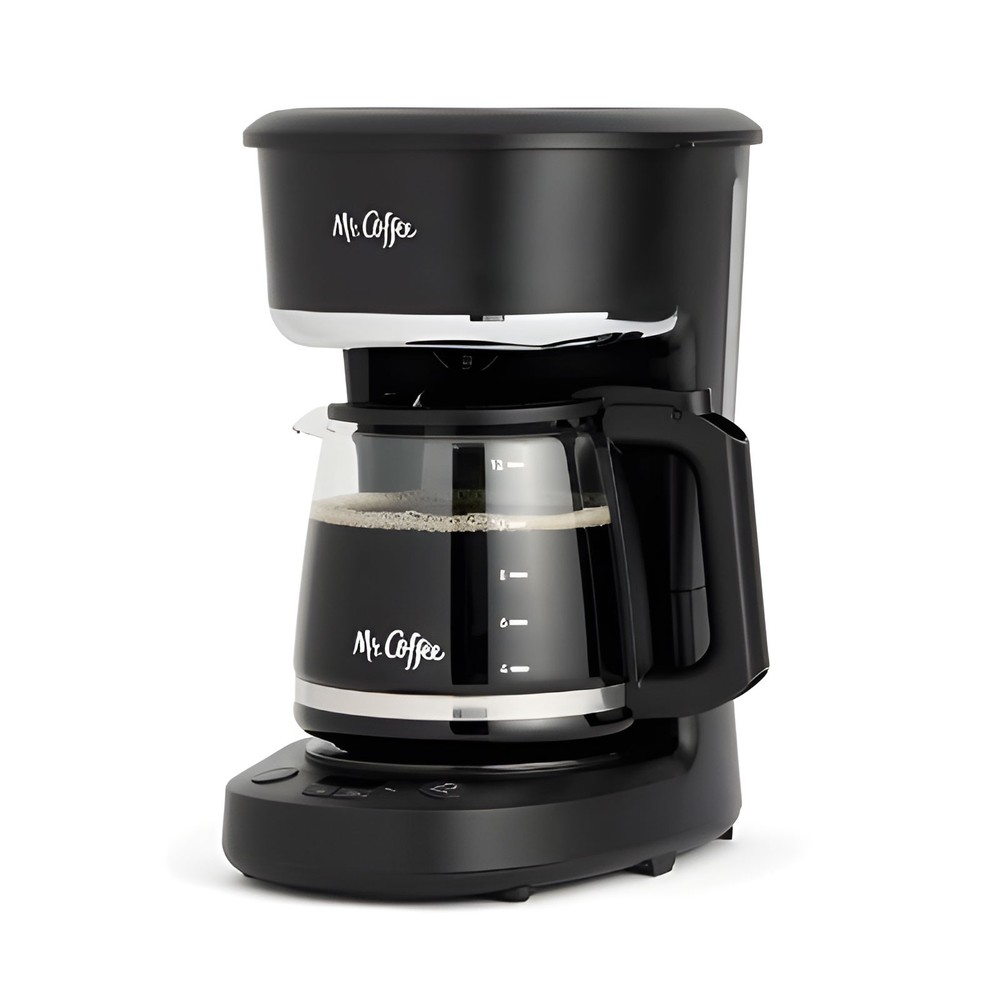 Mr. Coffee 60 oz Programmable Black 12-Cup Maker Drip Machine Paper Filter