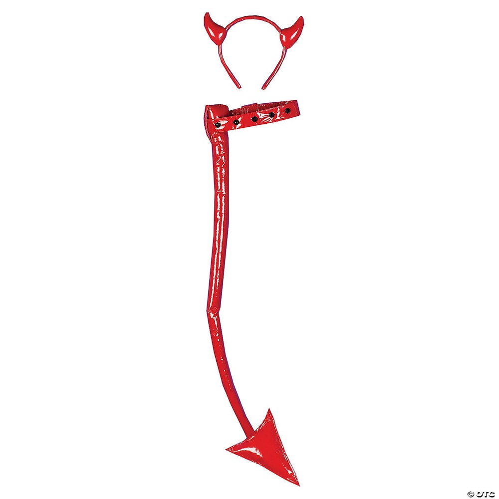 DEVIL SET RED LEATHER LIKE Costume