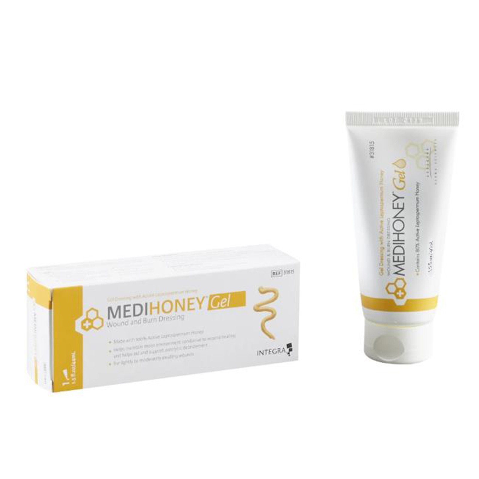 MediHoney - 1.5 oz Gel Wound & Burn Dressing Tube Medical Grade Honey
