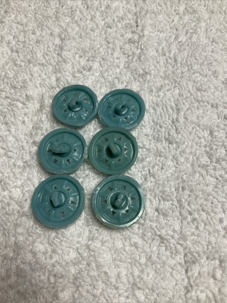 Vintage Turquoise Blue Plastic Buttons