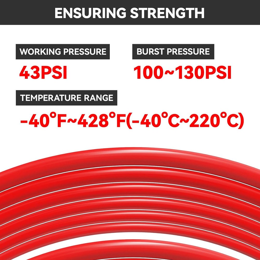 Vacuum Line Kit 6PCS 5Ft Vacuum Hose Automotive+113PCS Vacuum Line Connectors