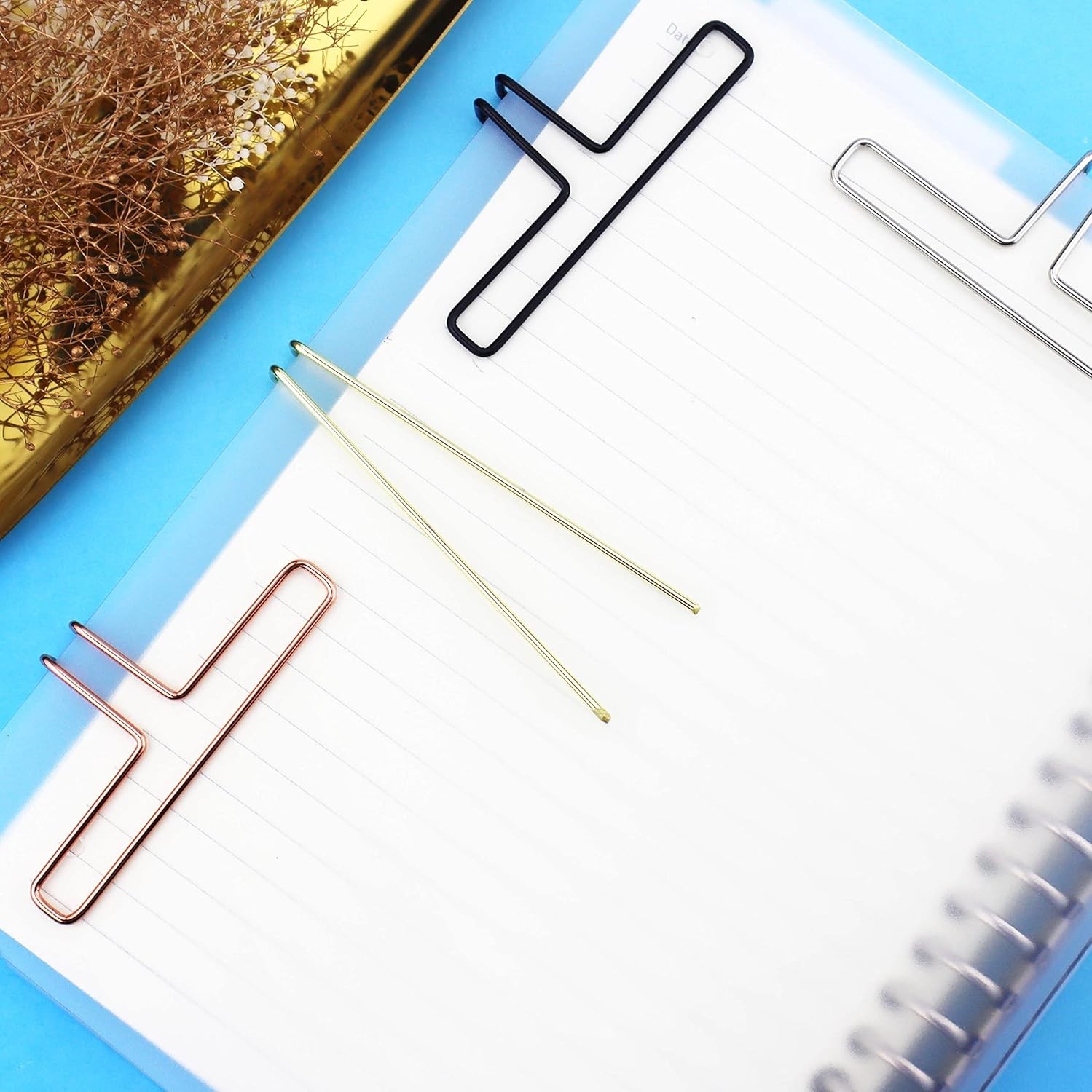 Music Book Metal Clip Pack of 4 Book Page Holder for Reading, 4 Colors Book Open