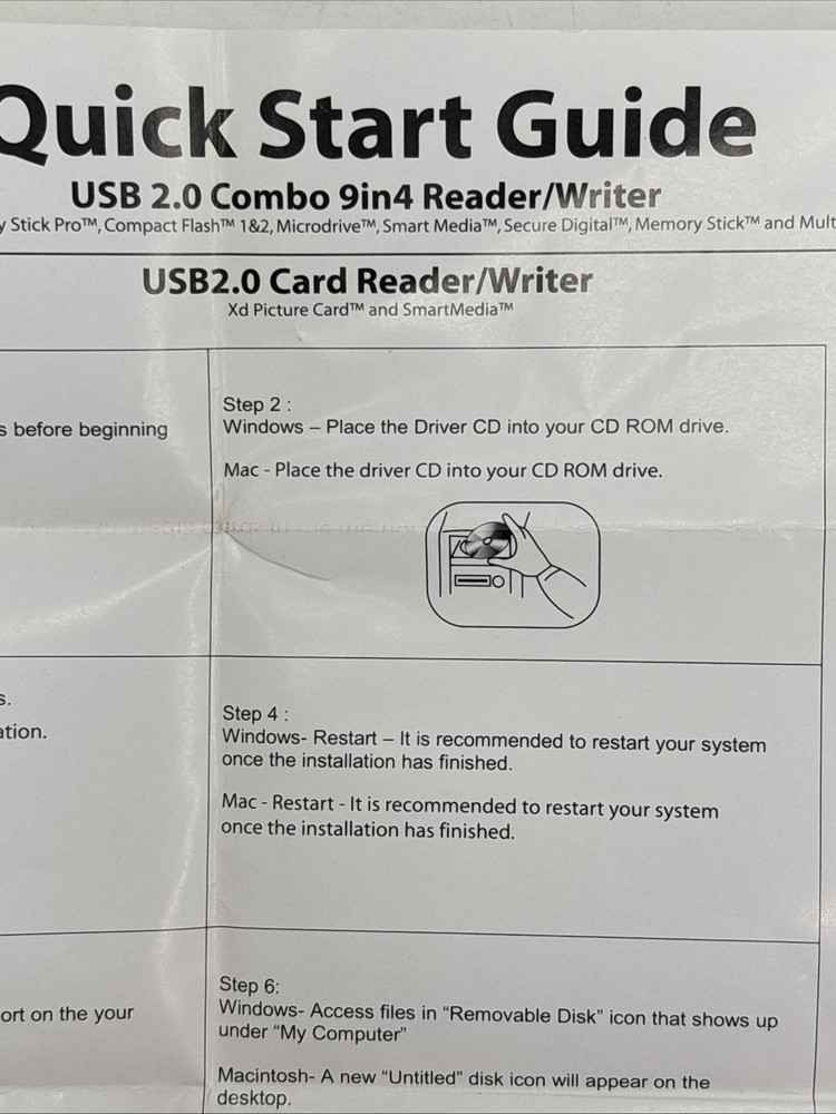 Dane-Elec USB 2.0 Combo 9in4 Reader Writer CD