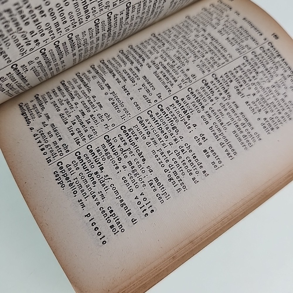 Italian Dictionary 1958 Paperback Book