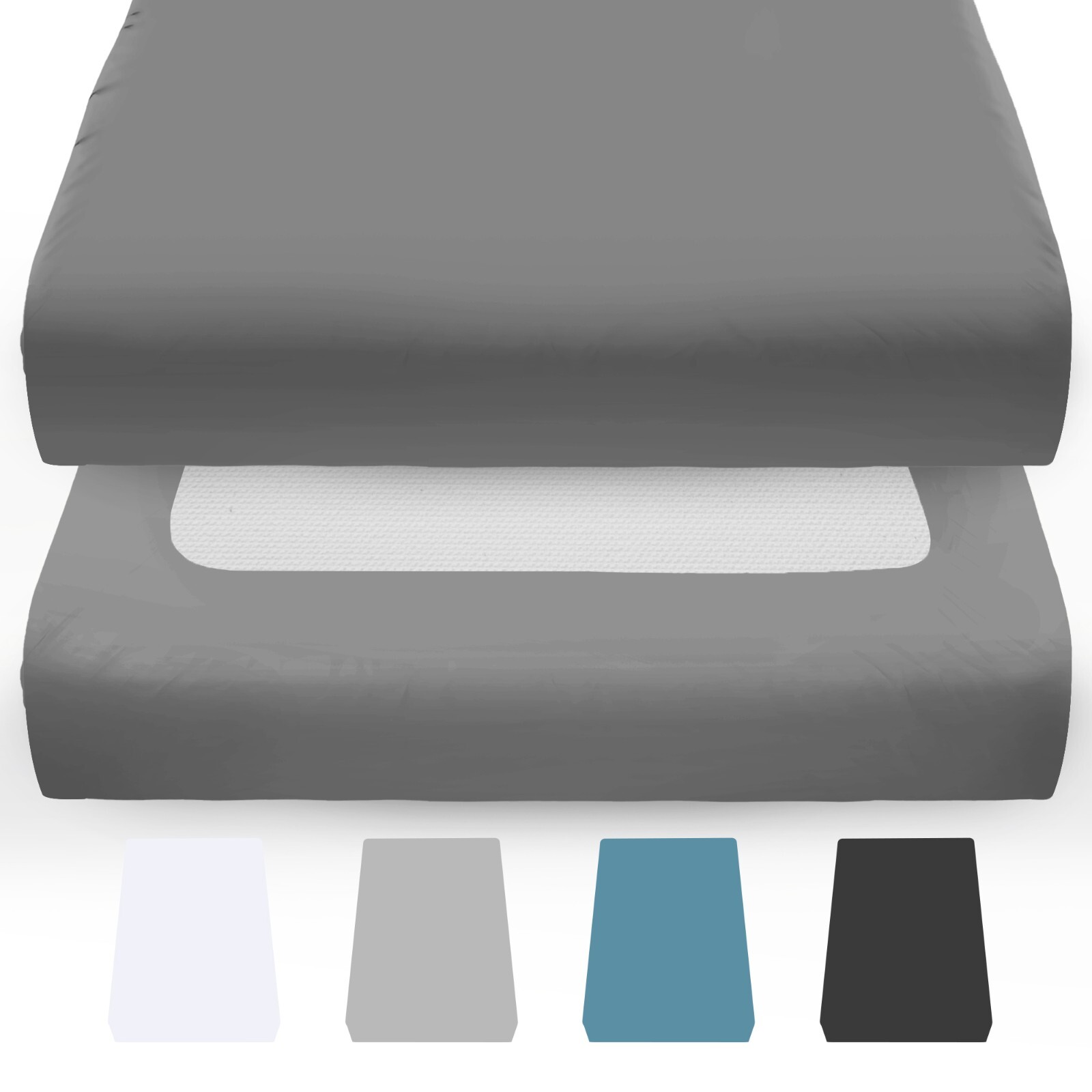 Fitted Sheet Deep Pocket Easy Care Breathable Microfiber Elastic Bedding Sheets