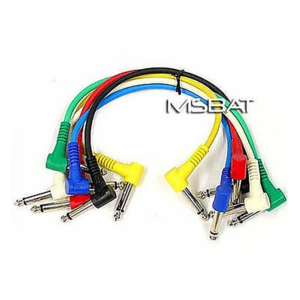 Patch Cables 1/4" to 1/4"  Right Angle RA/RA 6-Pack - 1 ft.