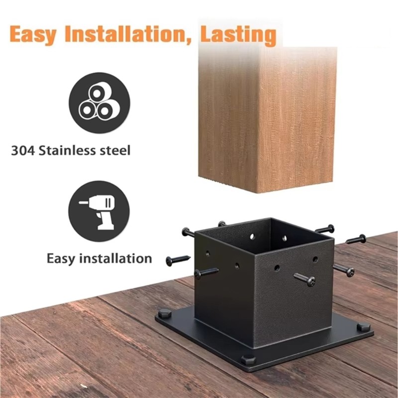 Metal Post Brackets For Outdoor Pergolas Deck Railing Stable Construction