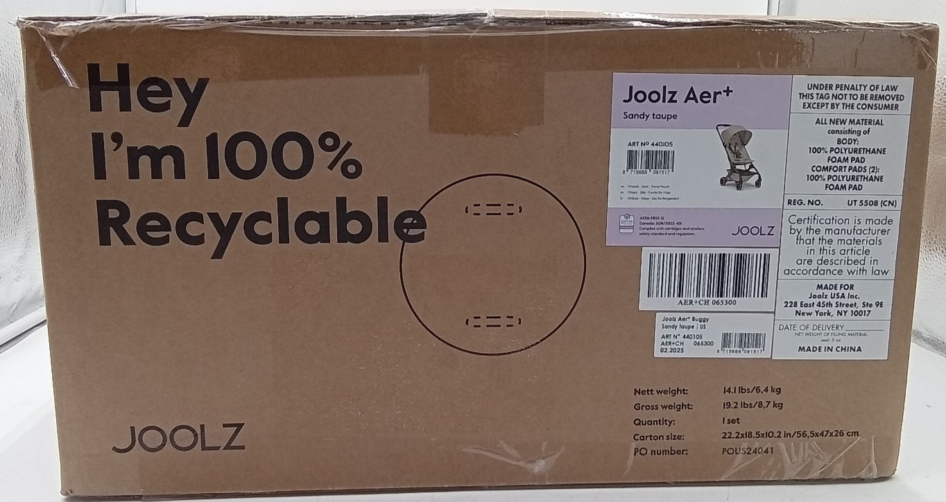 Joolz AER+ Lightweight & Compact Travel Stroller Sand Taupe