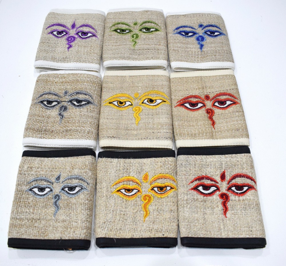 Wallets Assorted Embroided Hemp OM Wallets