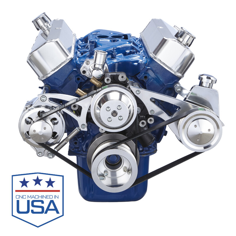 Small Block Ford Serpentine Conversion Kit SBF 289 302 4 Bolt Crank SBFL