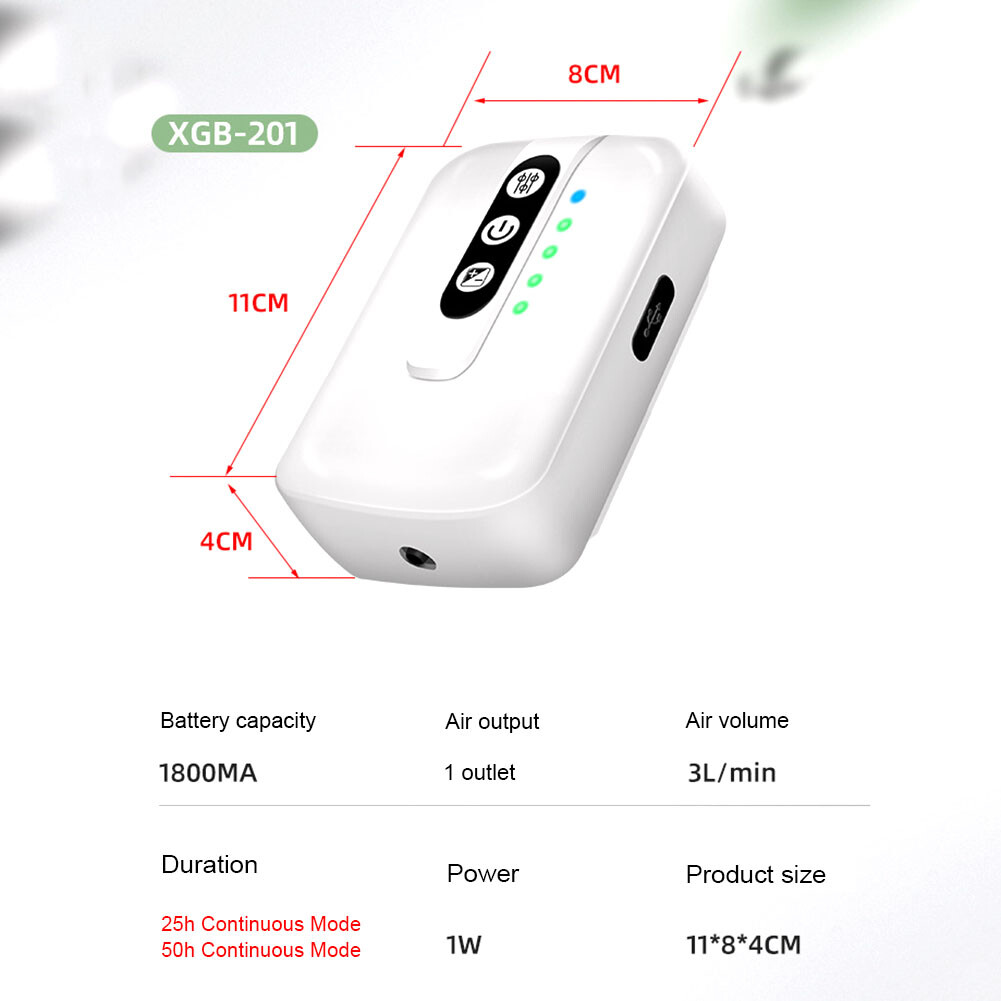 Rechargeable Portable Rechargeable Air pump aquarium fish tank Oxygen Pump New