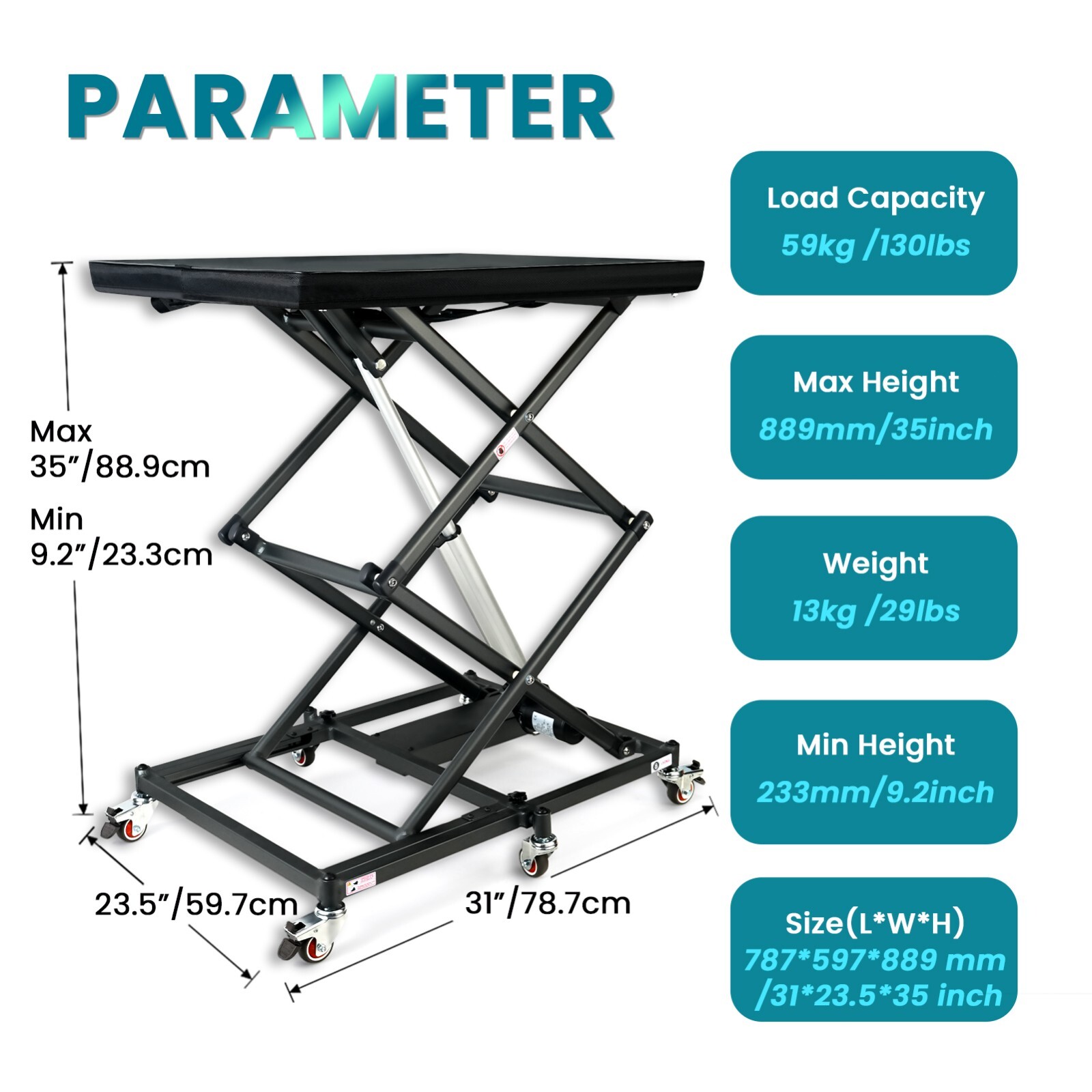 Only 29lbs Portable Electric Wheelchair Lift for Cars, Support 130lbs, Ease Move
