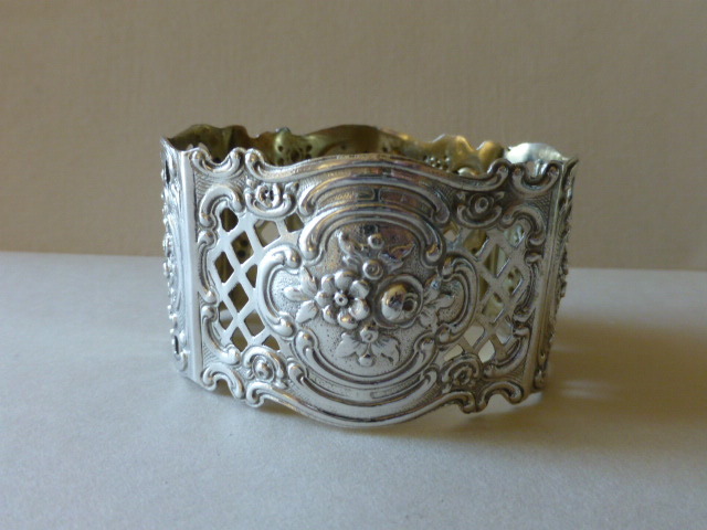 Gorgeous Open Work 800 German Silver Napkin Ring