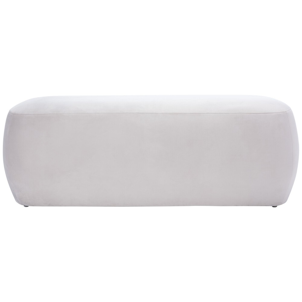 SAFAVIEH Whitley Rectangular Ottoman | Greige |
