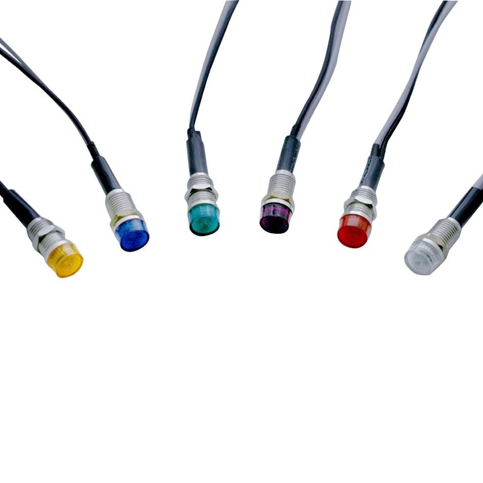 Super Bright 12 Volt 1 LED Indicator Light - Amber