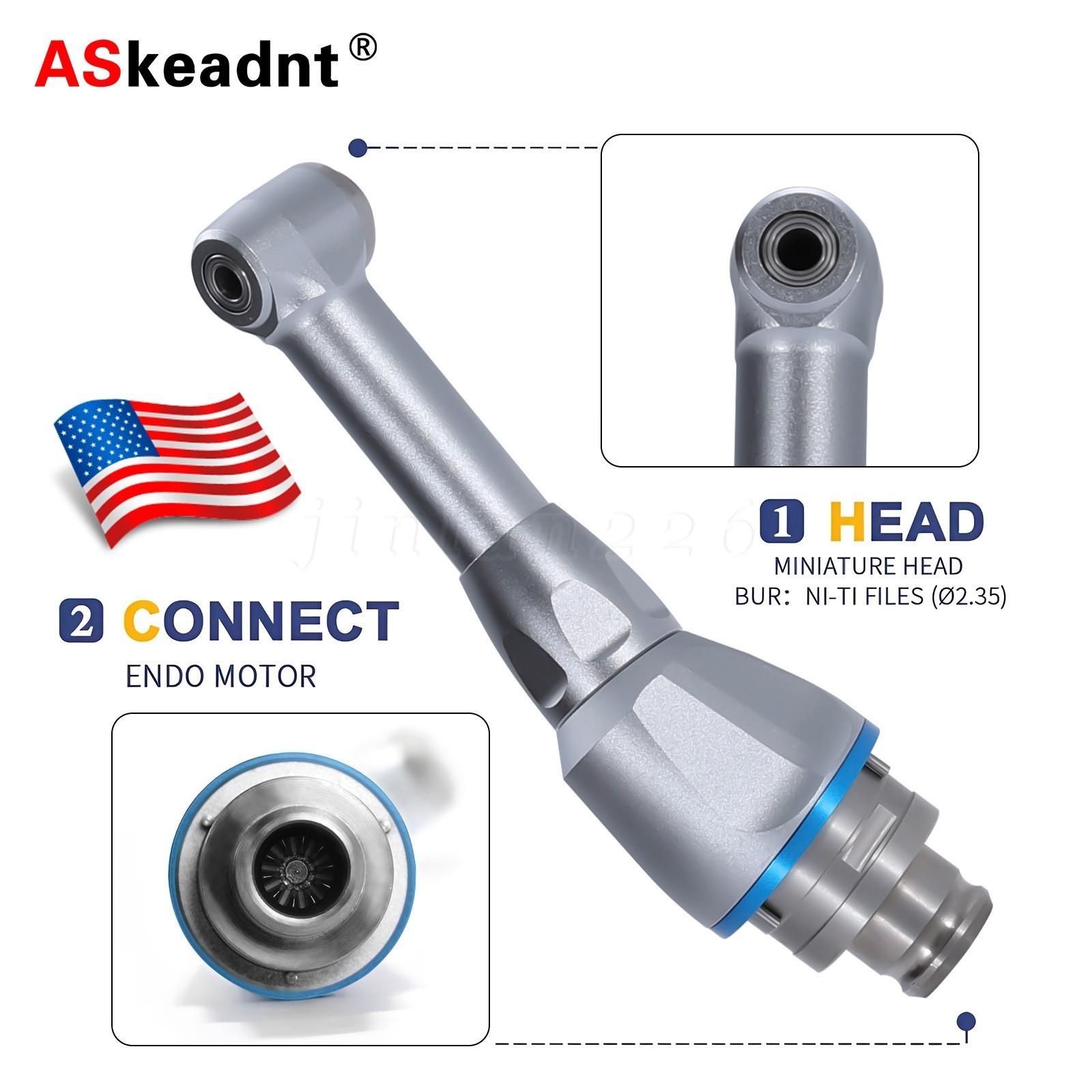 Dental Cordless Endo Motor LED 16:1 Root Canal Treatment / 1:1 16:1 Head