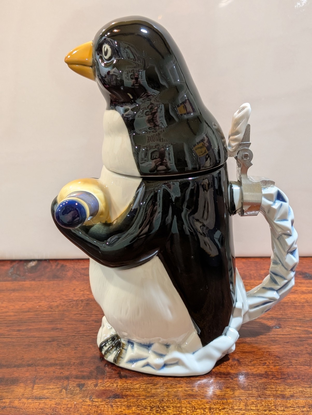 Anheuser-Busch BUD ICE PENGUIN STEIN Ceramic Hand Numbered CS315 Albert Stahl