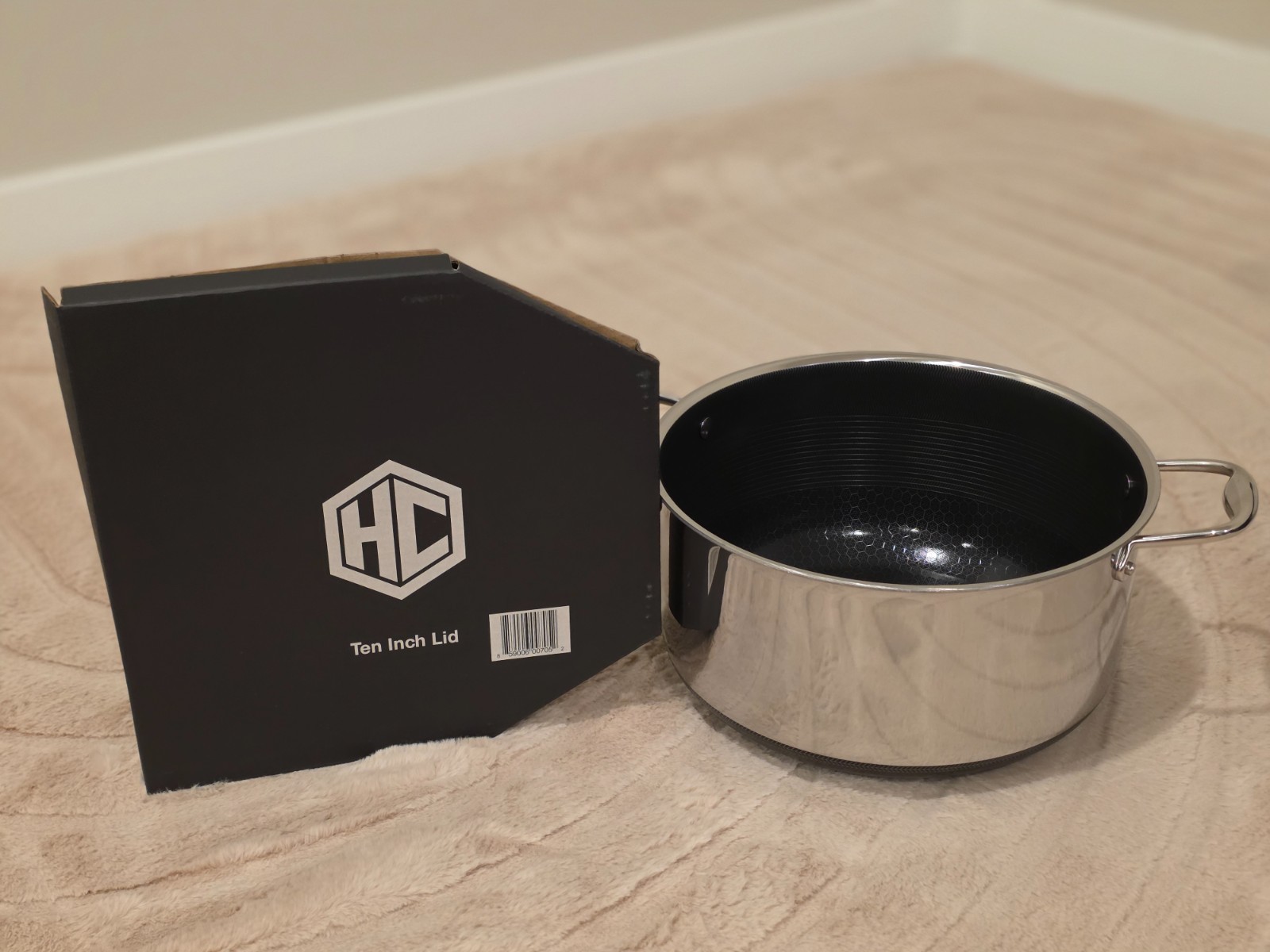 HEXCLAD Non-Stick 8 QUART STOCK POT Pan w/ Glass Lid Cookware 10” - BRAND NEW!