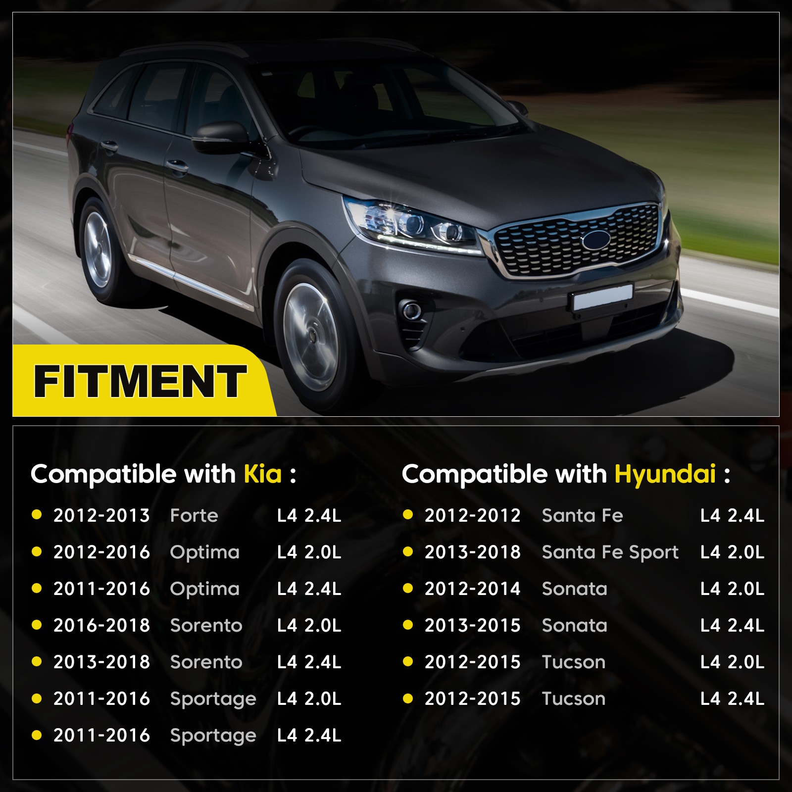 24375-2G500 VVT Variable Timing Solenoid For Hyundai Sonata Kia Optima 2.0L 2.4L