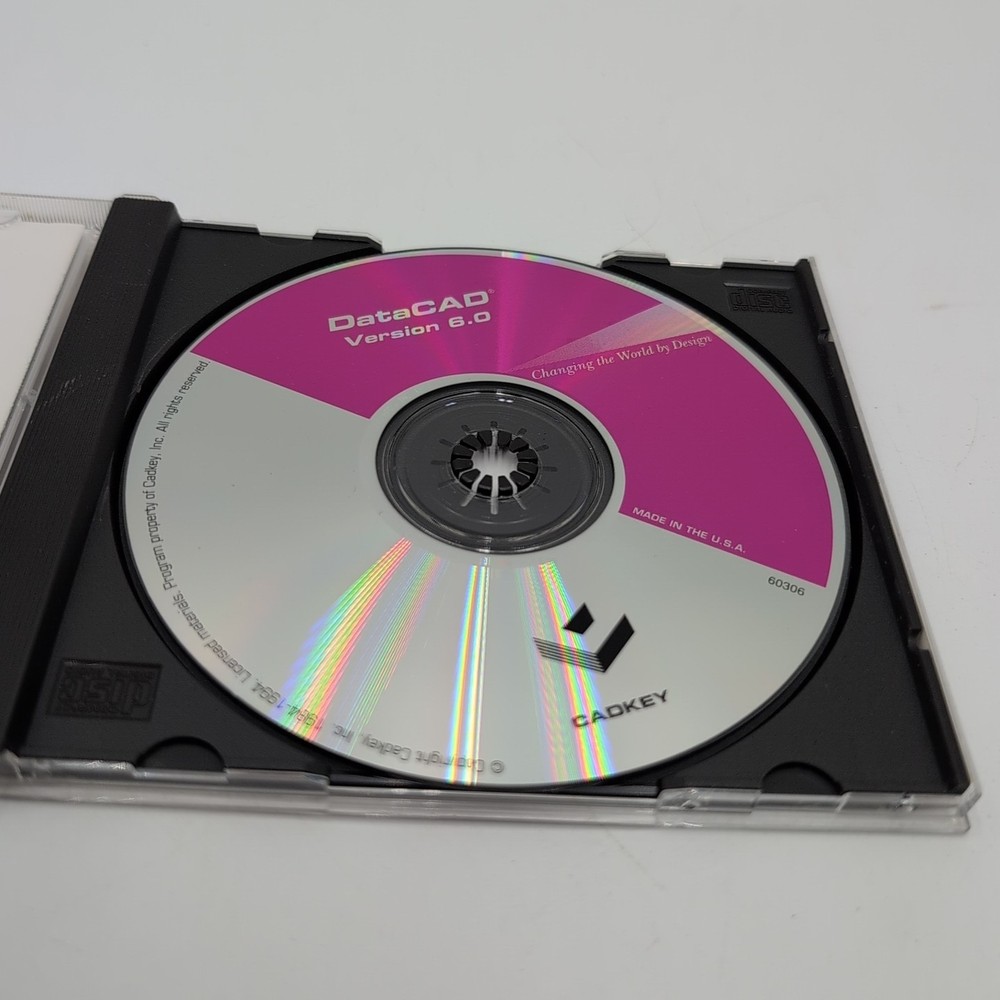 DATACAD Software CADKEY Version 6.0 CD-ROM Vintage 1994 Rare