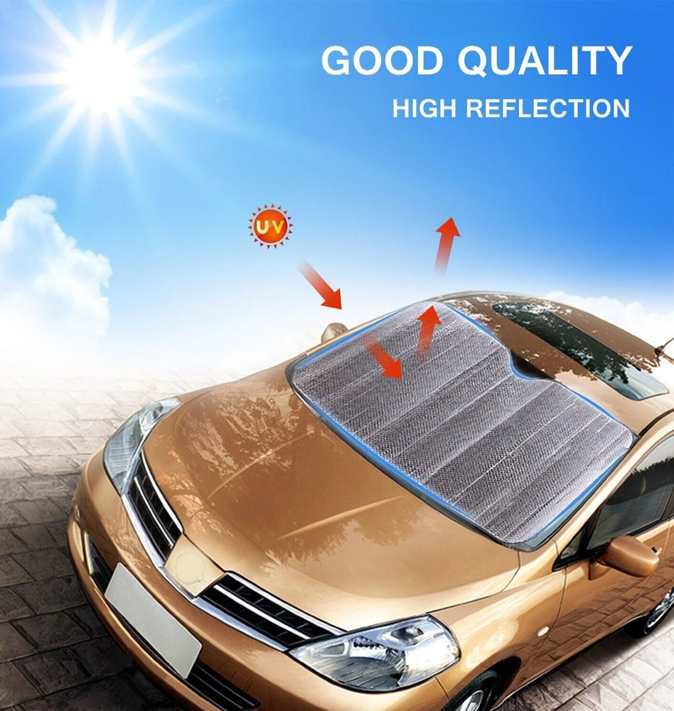 Reflective Car Windshield Sunshade – Foldable & Heat-Blocking
