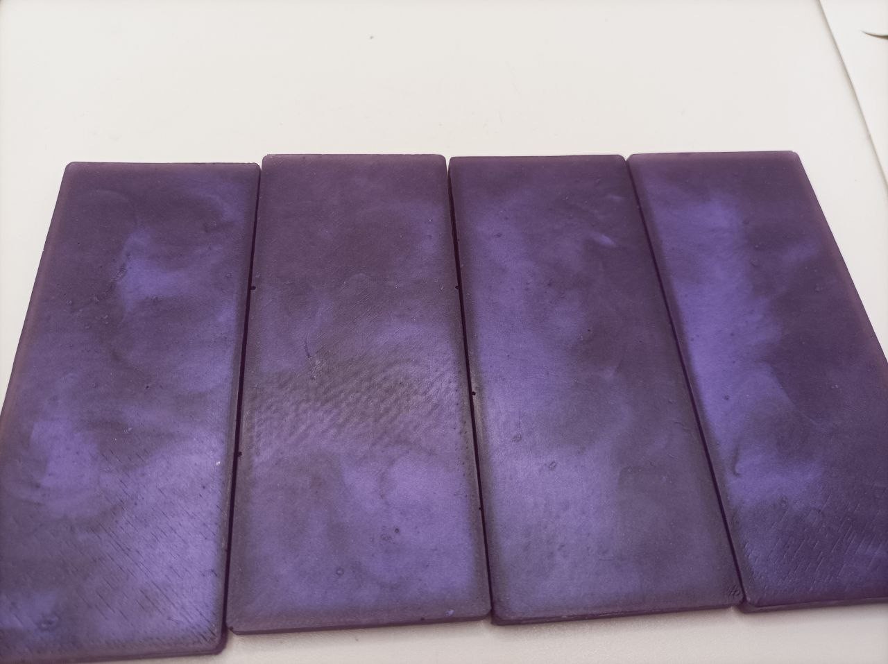 4pcs Purple Pearl Resin Knife Scales, Knife Handle Blanks ,Gun Handle