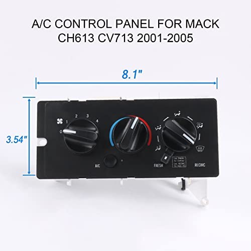 A/C Control Panel Climate Control Module Replacement for Mack Ch613 cv713 2001