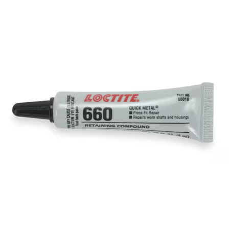 Loctite 209765 Retaining Compound, 660 Series, Quick Metal, Silver, Paste, 6 Ml