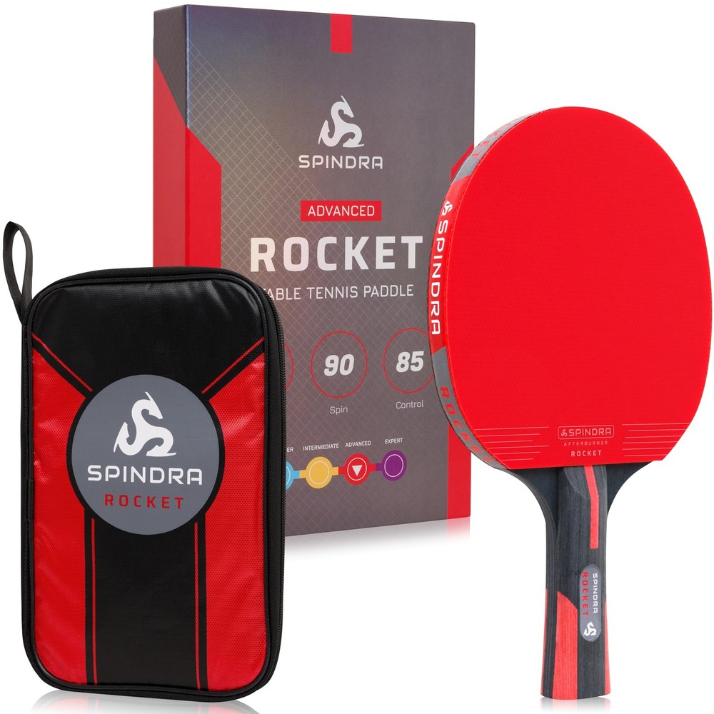 Spindra Rocket Performance Level Ping Pong Paddle, Intermediate/Advanced Tabl...