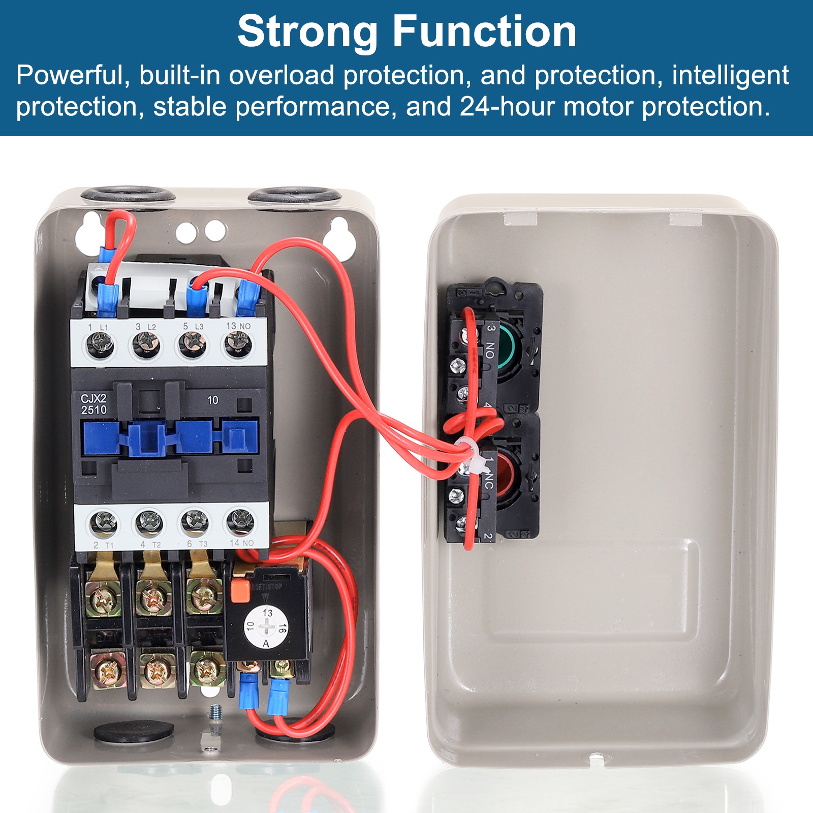 380V 5.5KW 7.5HP 3 Phase Magnetic Starter for Air Compressor Magnetic Switch