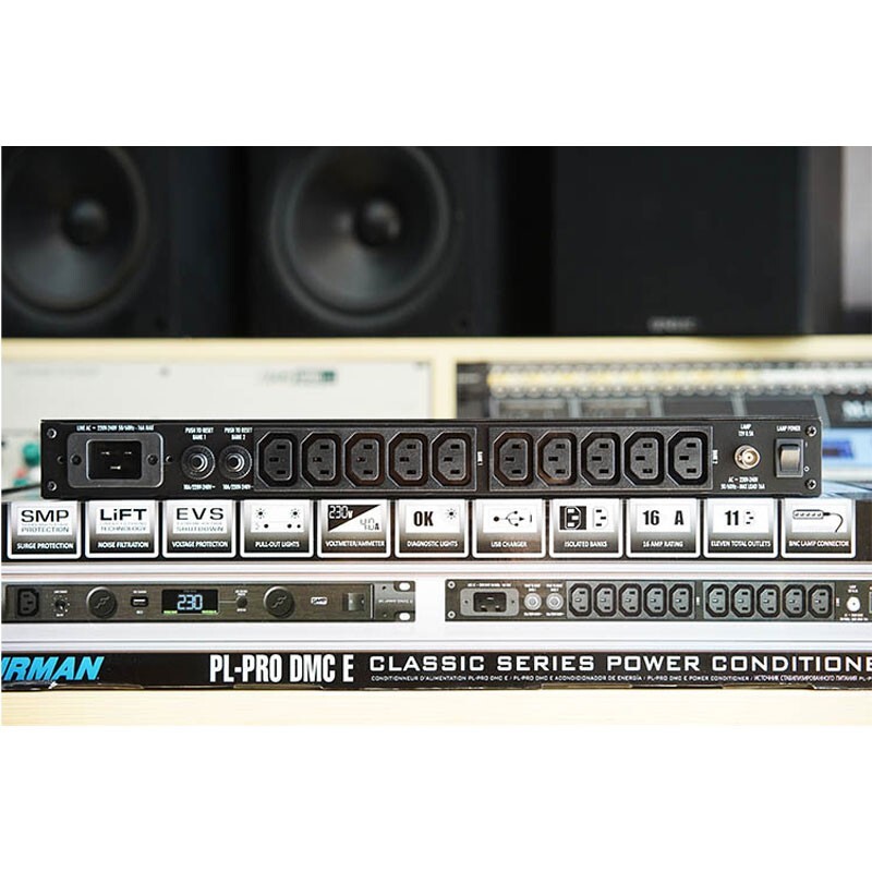 PL-PRO DMC E 16A Power Conditioner with Lights Voltmeter/Ammeter Surge Protector