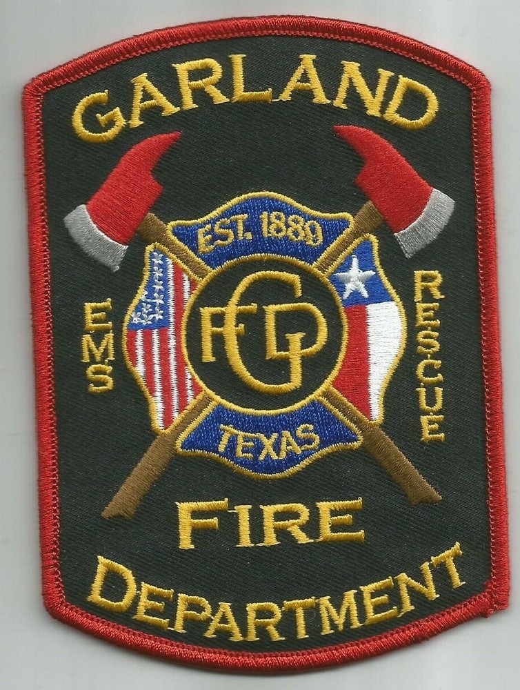 Garland  Fire - Rescue - E.M.S., Texas  (3.5" x 5" size)  fire patch