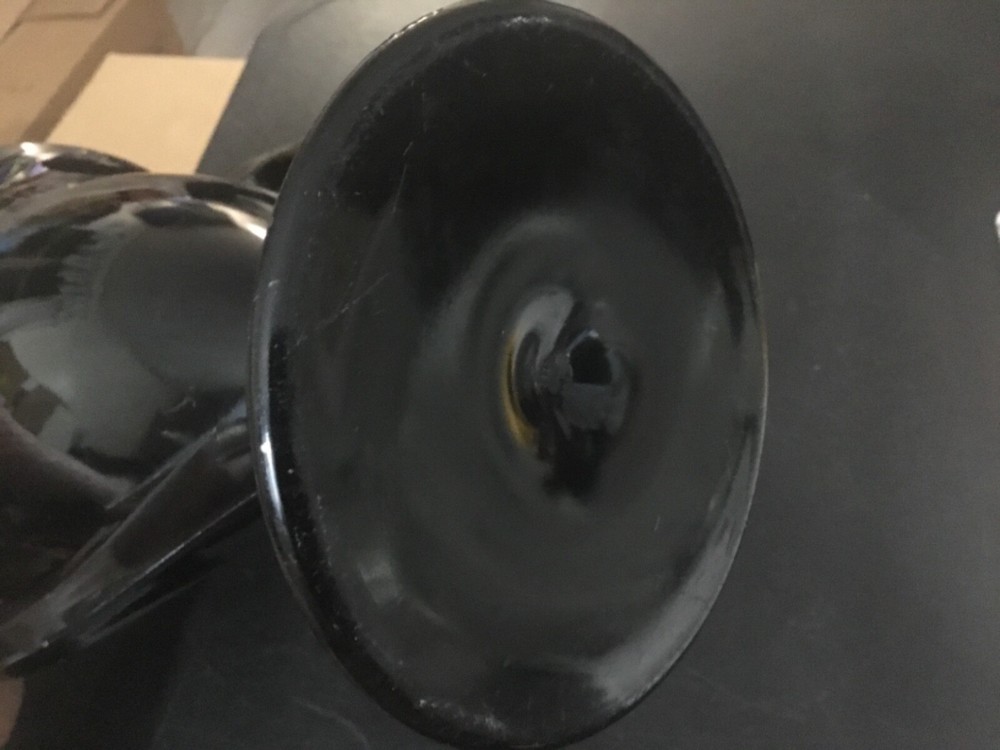 Trophy Style Black Glass Planter